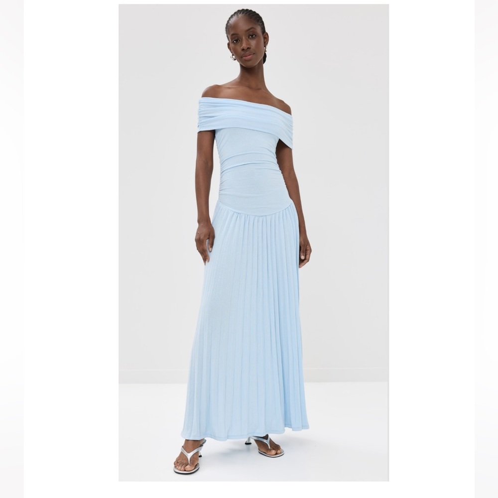 Lioness Light Blue Off-Shoulder Maxi Dress